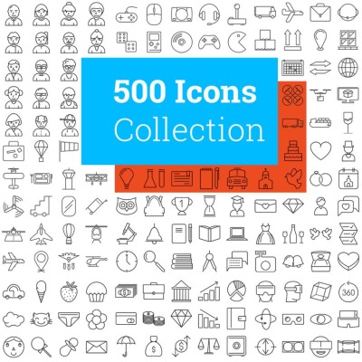 Icon-Sammlungen Vorlage namens "500 Modern" #66008