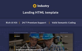Industry - Industrial company Bootstrap Landing Page Template