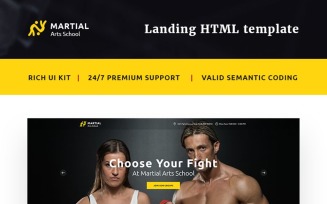 Martial Arts School Landing Page Template