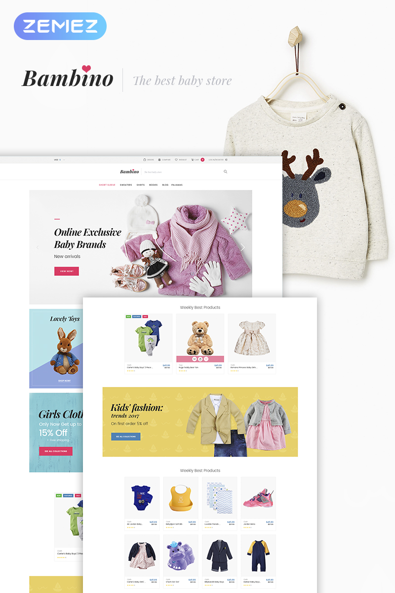 Tema WooCommerce "Bambino - Baby Store Responsive" #66024