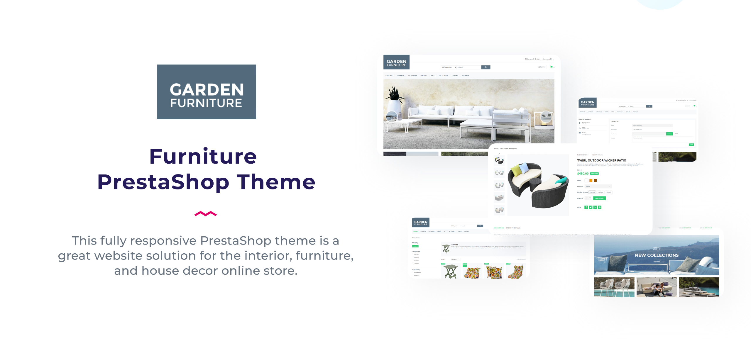 тема PrestaShop садовой мебели