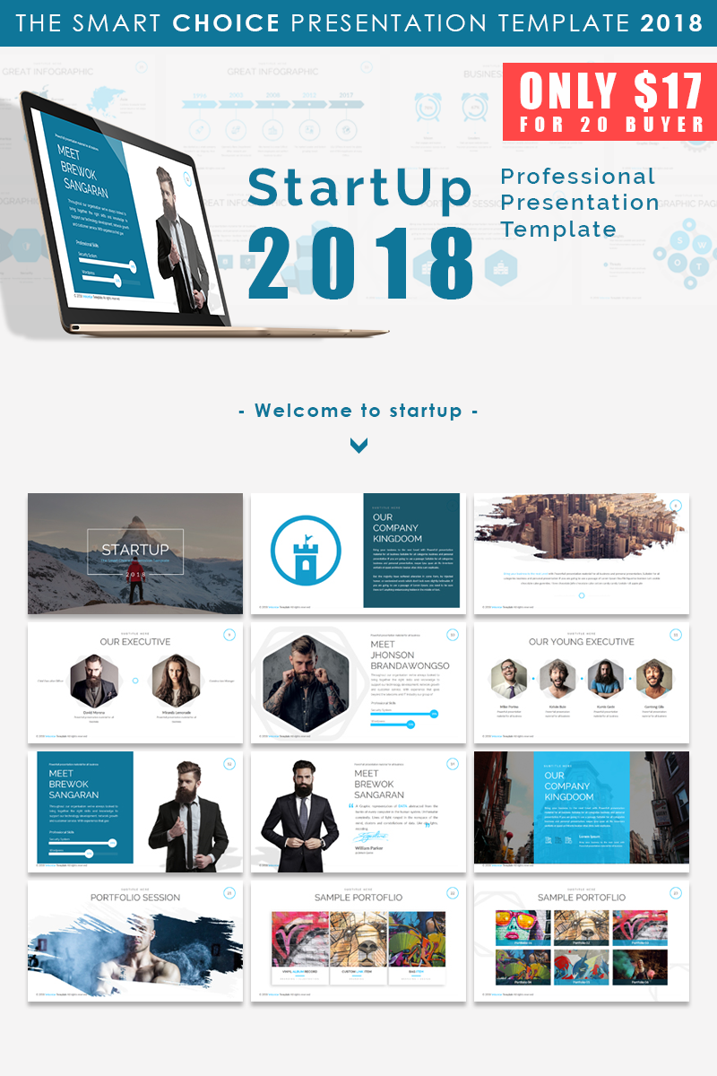 Start Up 2018 - Presentation PowerPoint template