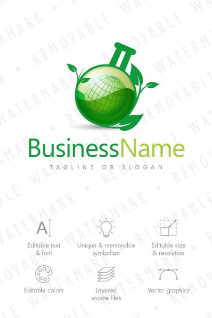 Template #66194 Ecology Leaf Webdesign Template - Logo template Preview