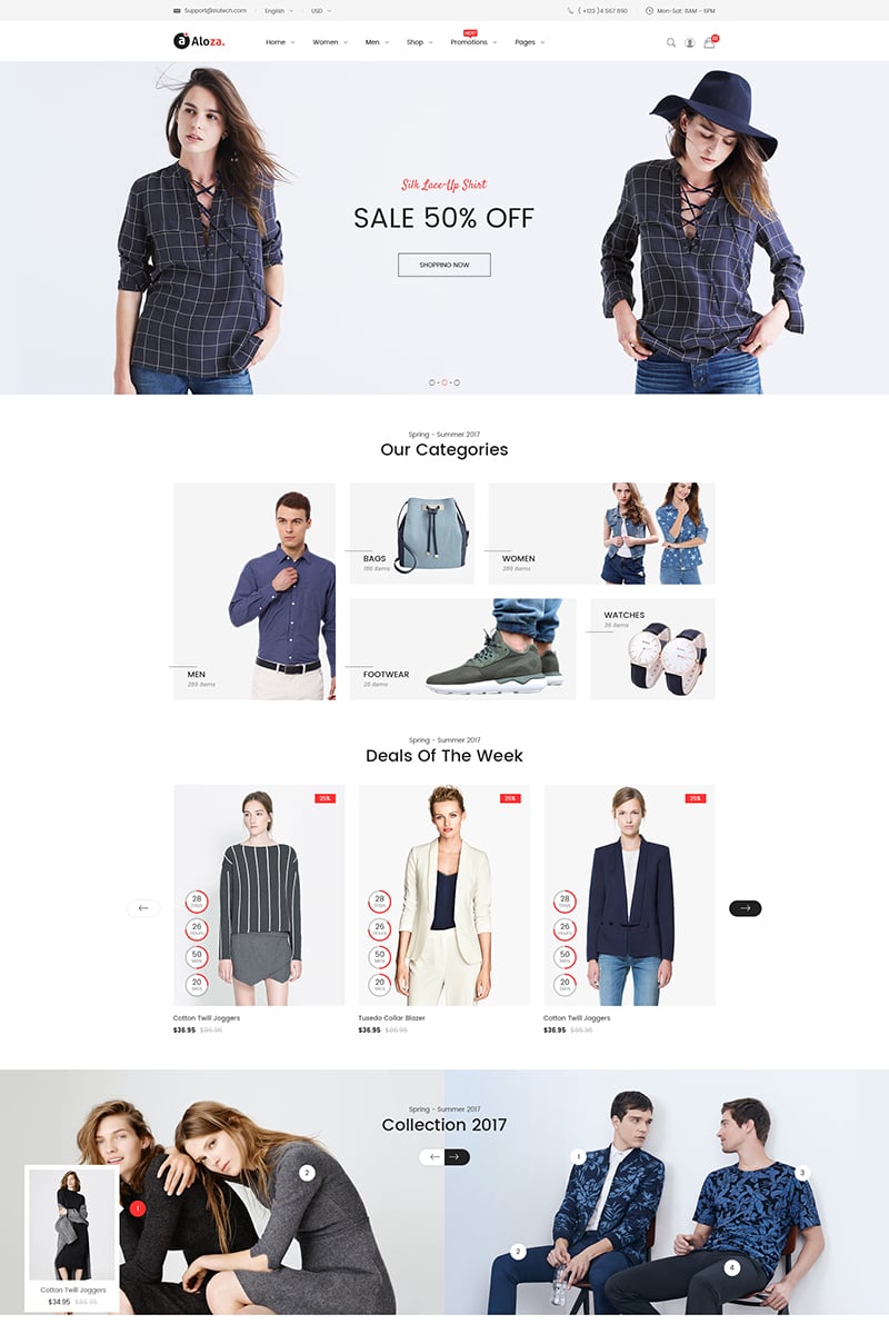 Aloza - Responsive Fashion 2 Magento Theme - screenshot