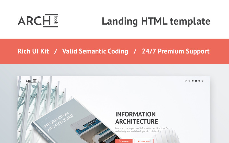 Archbook - Responsive Landing Page Template
