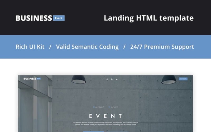 Business Event - Event Planner Landing Page Template