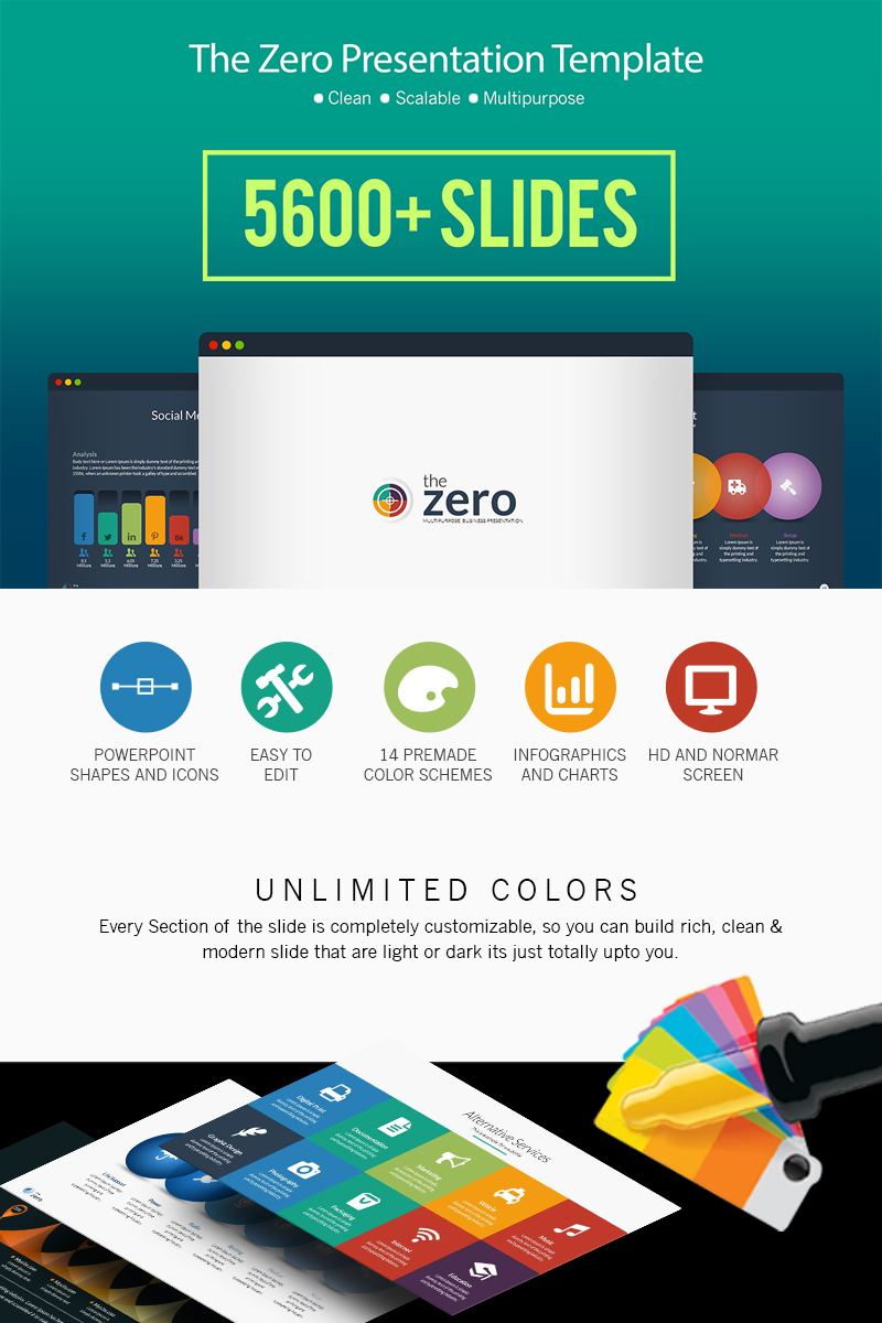 Business Infographic Presentation  PowerPoint  Template  66111