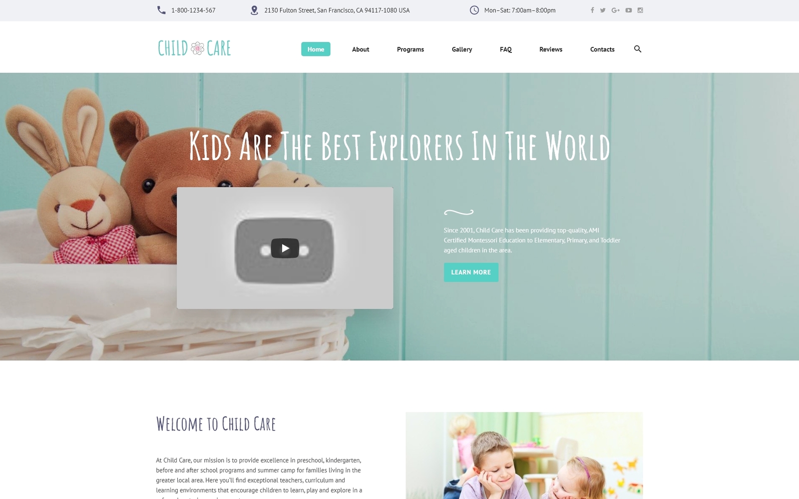 "Child Care - Day Care" modèle web adaptatif #66121