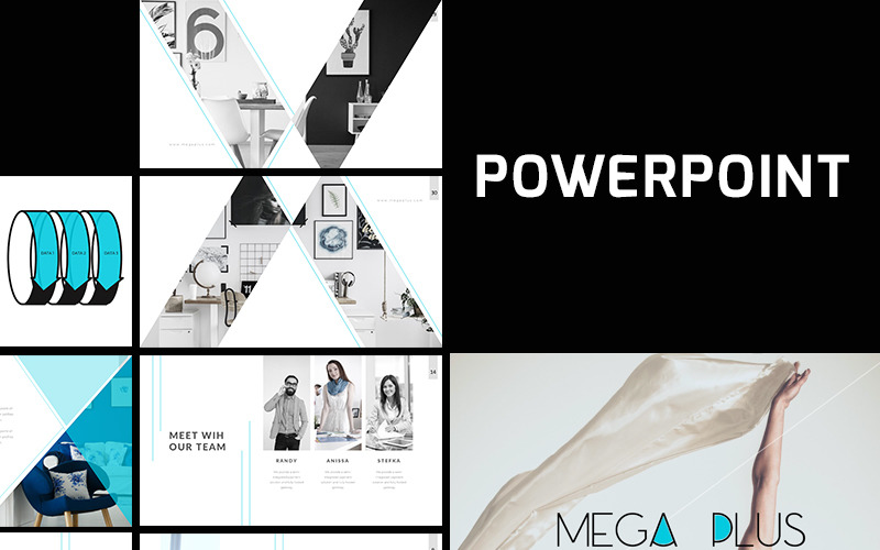 Mega Plus Presentation PowerPoint template PowerPoint Template