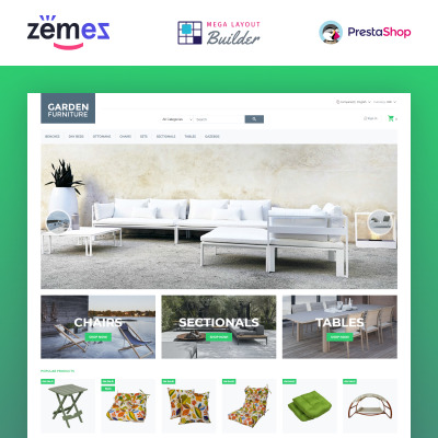 Modello PrestaShop Responsive #66113 "Garden Furniture" #66113