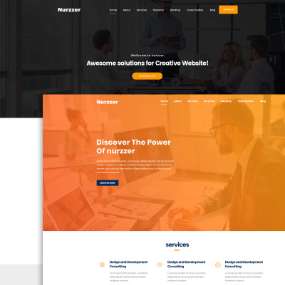 Modello PSD #66158 "NURZZER - Multipurpose, Consulting,Finance, Business Agency" #66158
