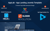 Applab - App Landing Bootstrap Plantilla Joomla Captura de Pantalla Pequeña Plantilla Joomla para Sitio de Empresas de software
