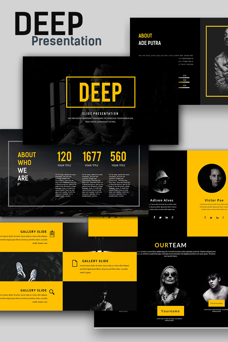 Szablon PowerPoint Deep Creative - Presentation #66135 - zrzut ekranu