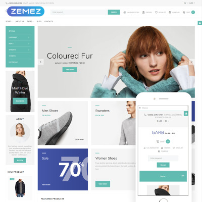 Template Joomla Flexível para Sites de Loja de Moda №66165 #66165