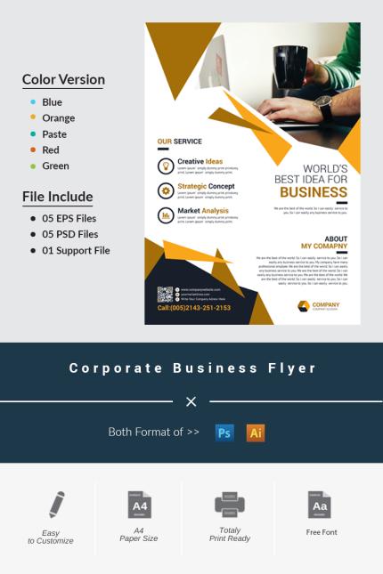 Template #66215 Corporate Liflet Webdesign Template - Logo template Preview