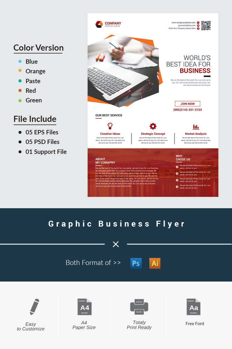 Graphic Business Flyer - Corporate Identity Template