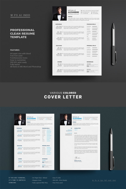 Template #66275 Resume Template Webdesign Template - Logo template Preview