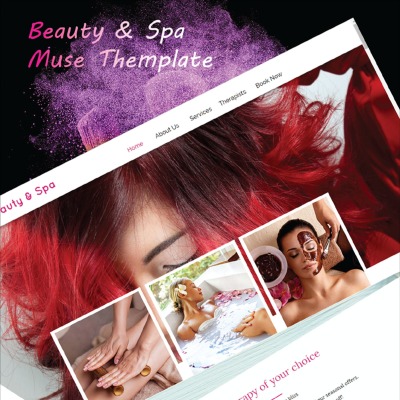 Beauty & Spa Adobe Responsive Muse Template #66260