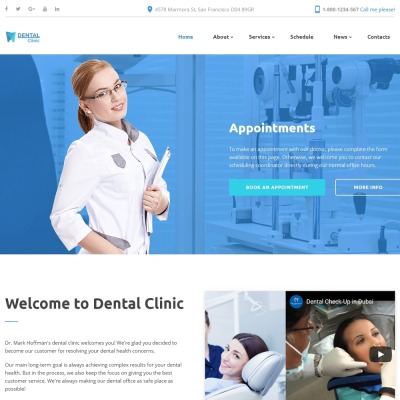 Dentistry Responsive Šablona Webových Stránek