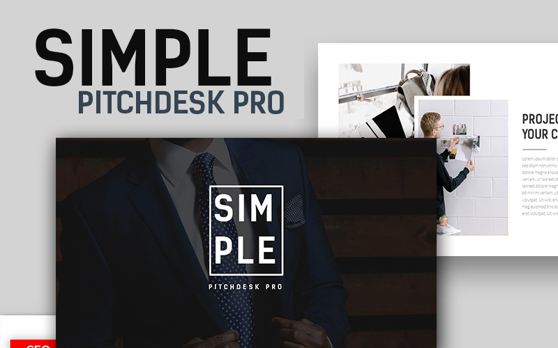 Simple Pitchdesk Pro PowerPoint template PowerPoint Template