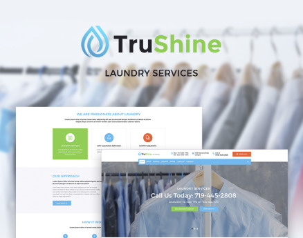 TruShine Laundry Service WordPress Theme