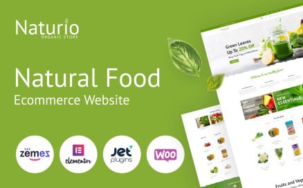 Naturio Food Store Template Elementor WooCommerce Theme