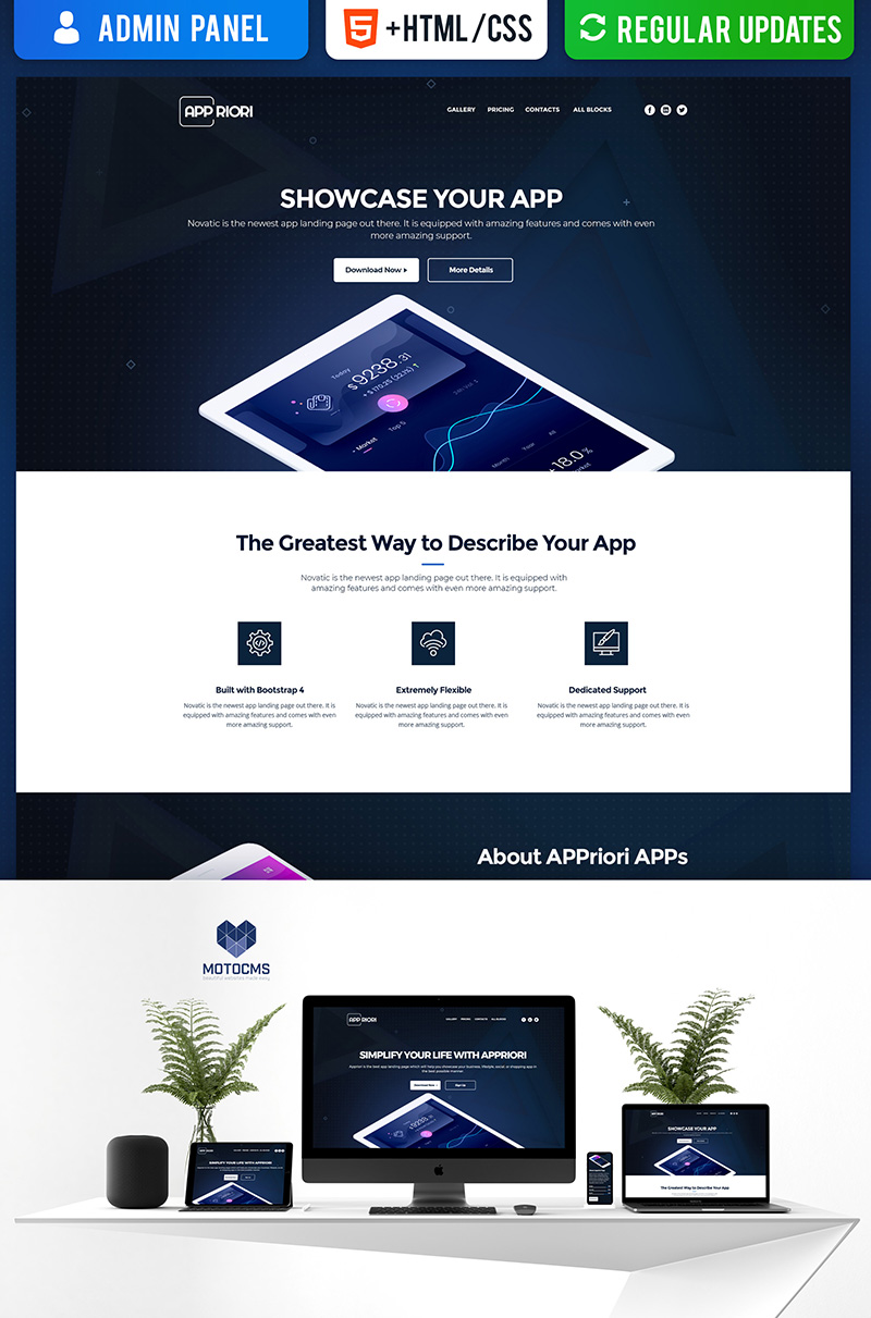 Appriori - Mobile App Landing Page Template #66374