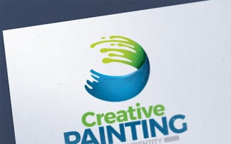 Creative Painting | Art Brush Color Splash Design Logo Template