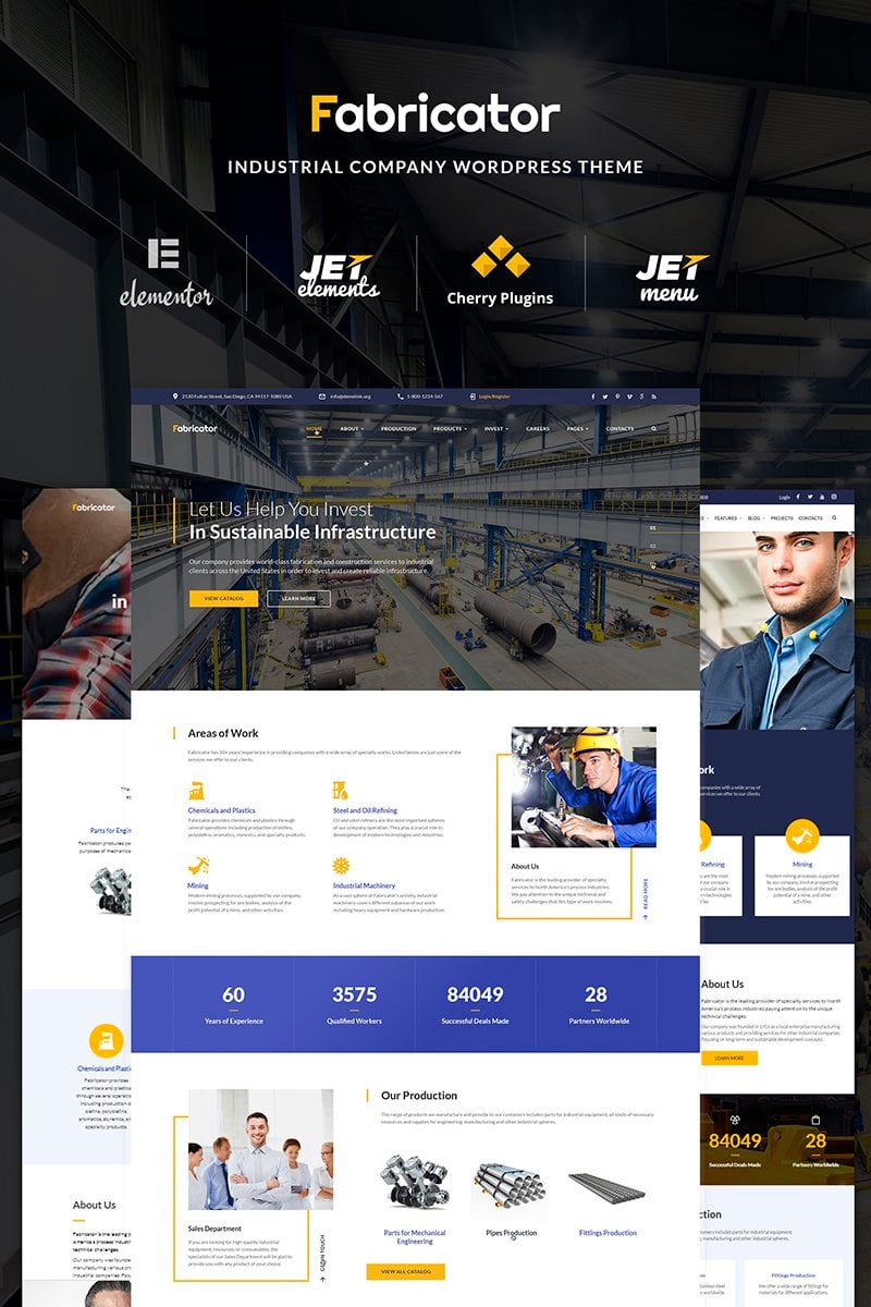 Fabricator - Industrial Company Elementor WordPress Theme
