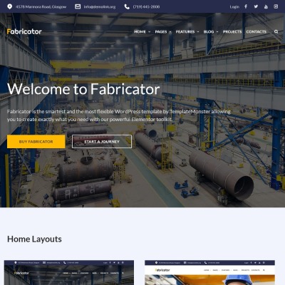 Fabricator - Industrial Company WordPress Theme #66334