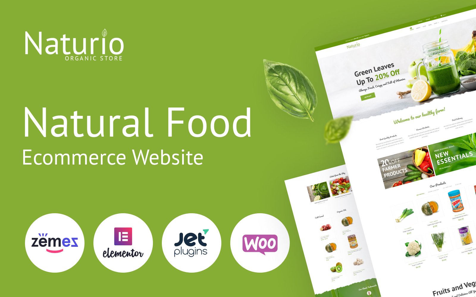 Naturio Food Store Template Elementor №66344