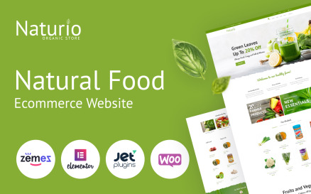 Naturio Food Store Template Elementor WooCommerce Theme