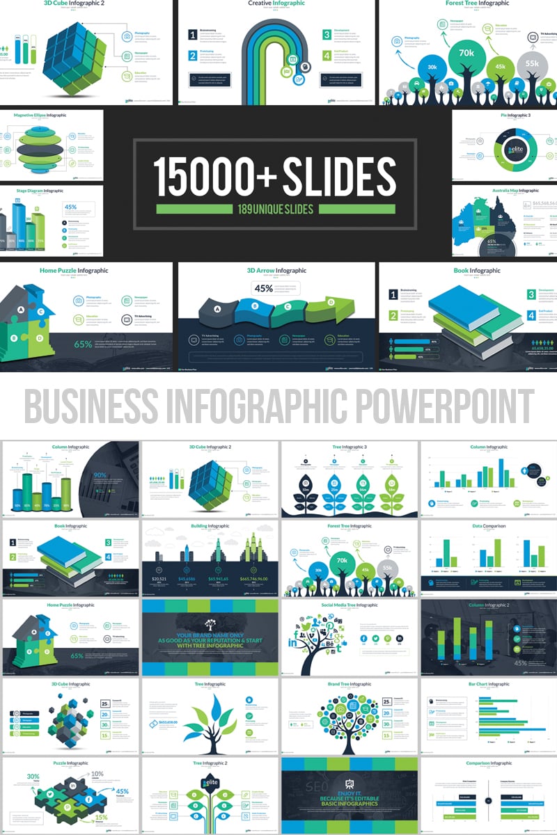 Plantilla PowerPoint "Business Infographic Presentation" #66340