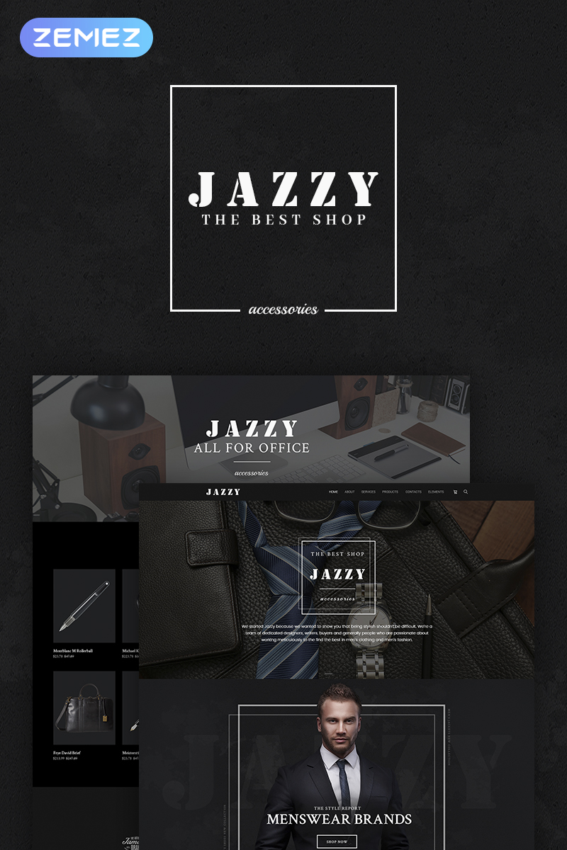 Responsive Jazzy - Men's Accessories Shop Woocommerce #66312