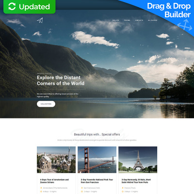 Skyline - Travel Agency MotoCMS 3 Templates de Landing Page №66367 #66367