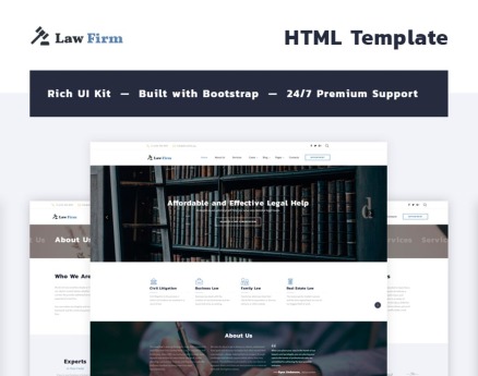 Law Firm Multipage Website Template