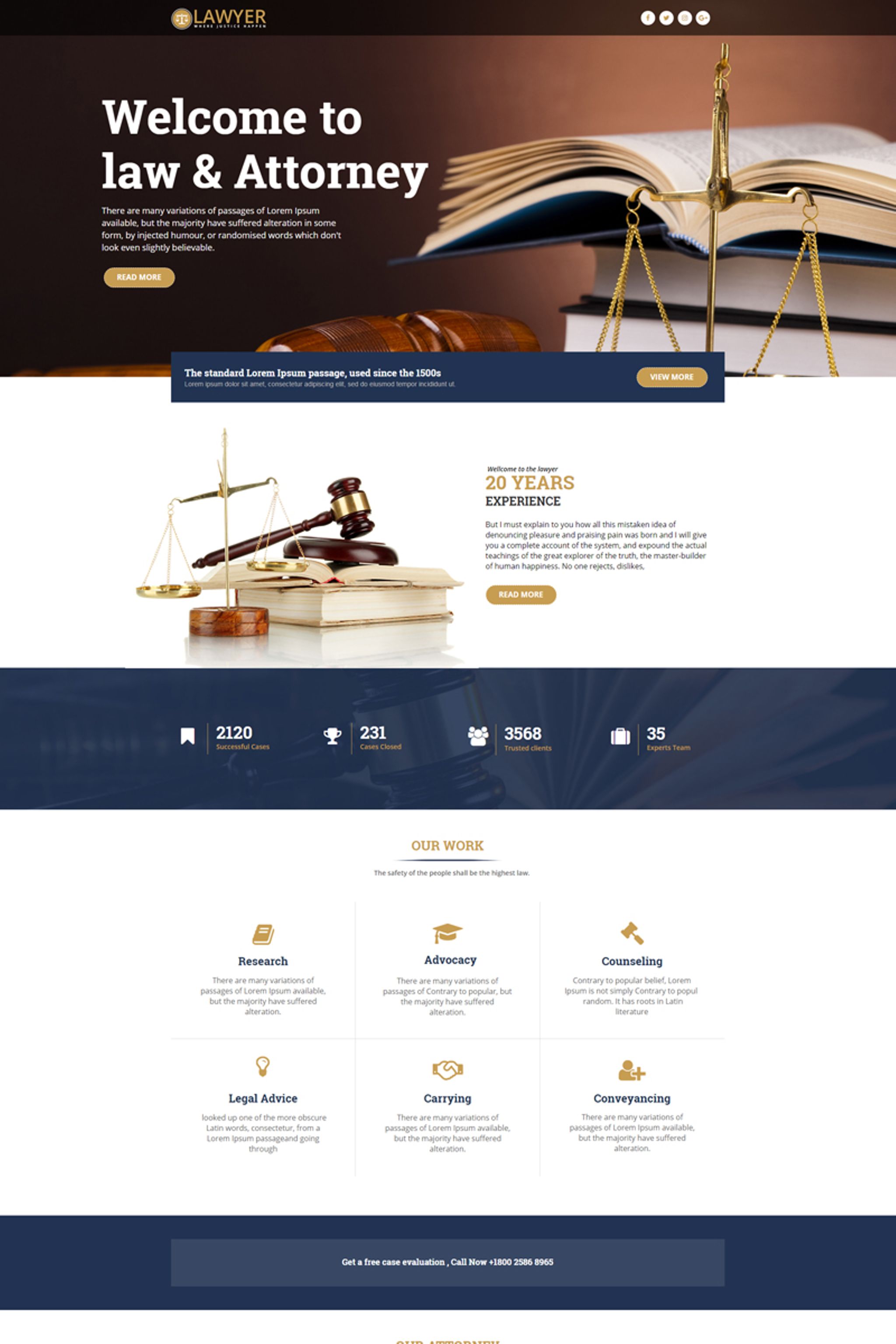 Lawyer Responsive Unbounce Template