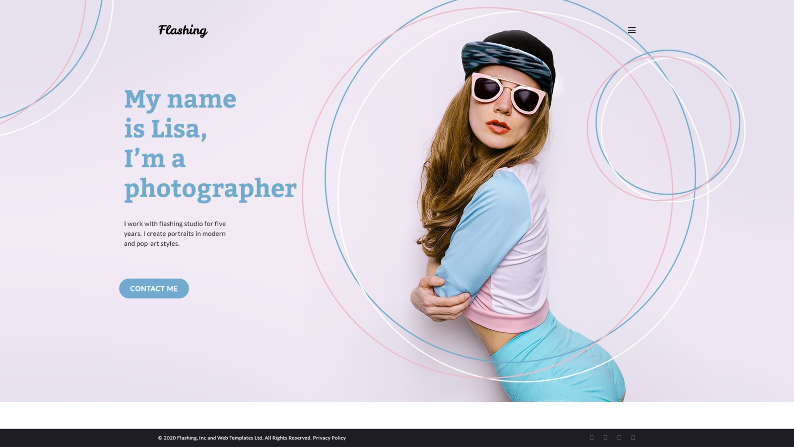 Responzivní WordPress motiv "Flashing - Photographer Portfolio" #66465
