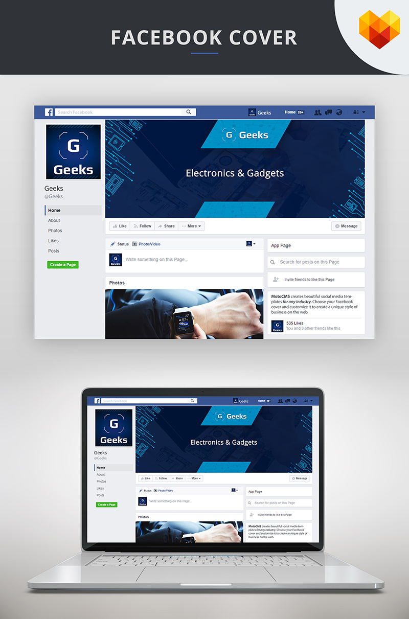 Medios Sociales "Electronics Cover Photo For Facebook Timeline" #66591 - captura de pantalla