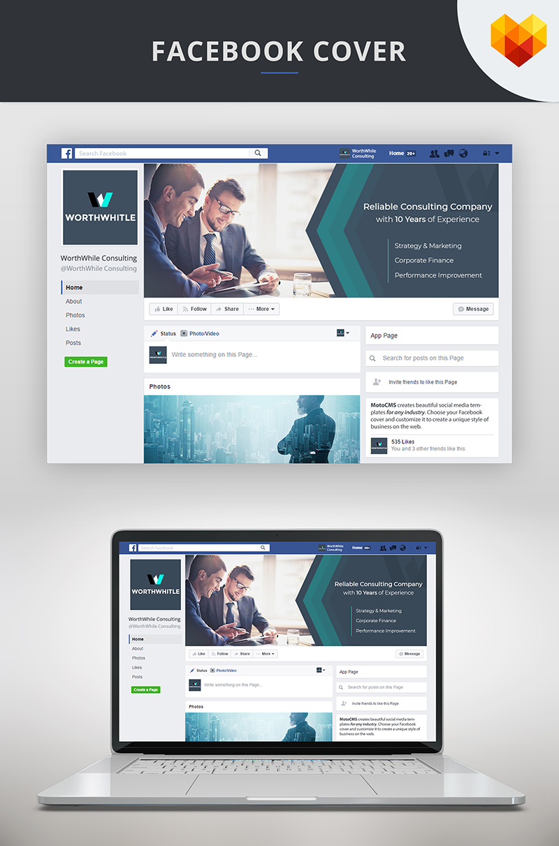 Modello Social Media #66590 "Consulting FB Timeline Cover Photo" - screenshot