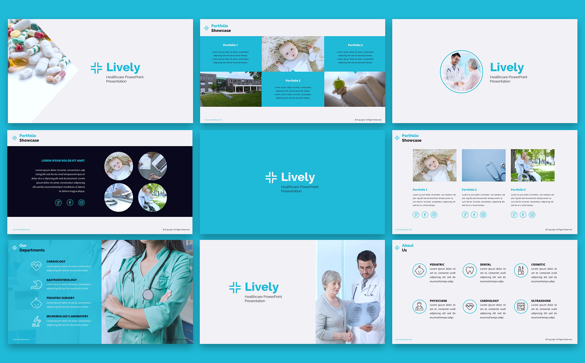 Lively Healthcare PPT Slides  PowerPoint Template 66798