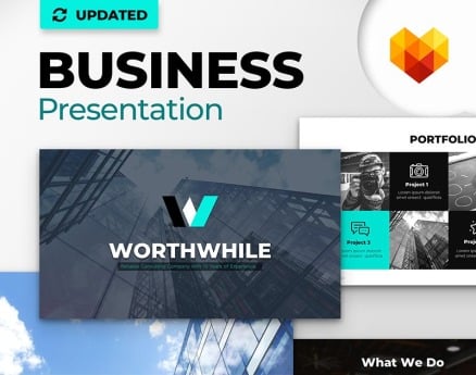 WorthWhile Consulting PPT Design PowerPoint Template
