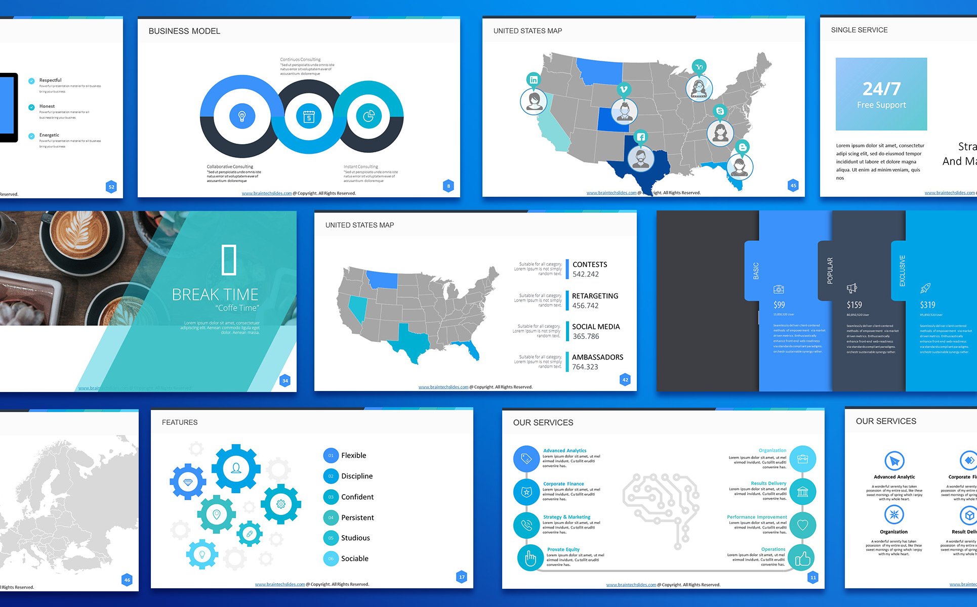 BrainTech PPT Slides  For Consulting Business PowerPoint 