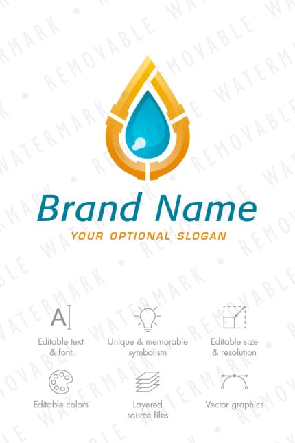 Template #66809 Water Environment Webdesign Template - Logo template Preview