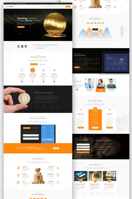 Template #66813 Business Crypto Webdesign Template - Logo template Preview