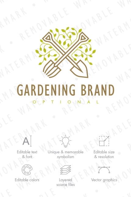 Template #66822 Gardening Cross Webdesign Template - Logo template Preview