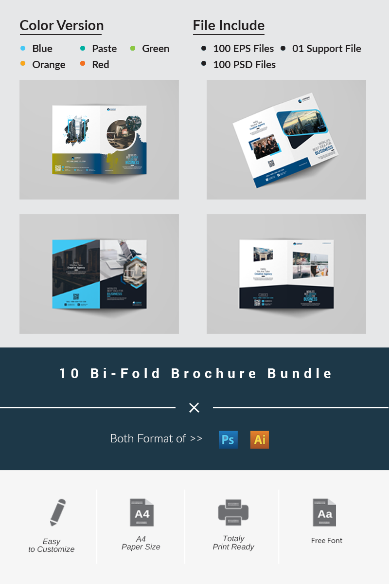 10 Bi-Fold Brochure Template