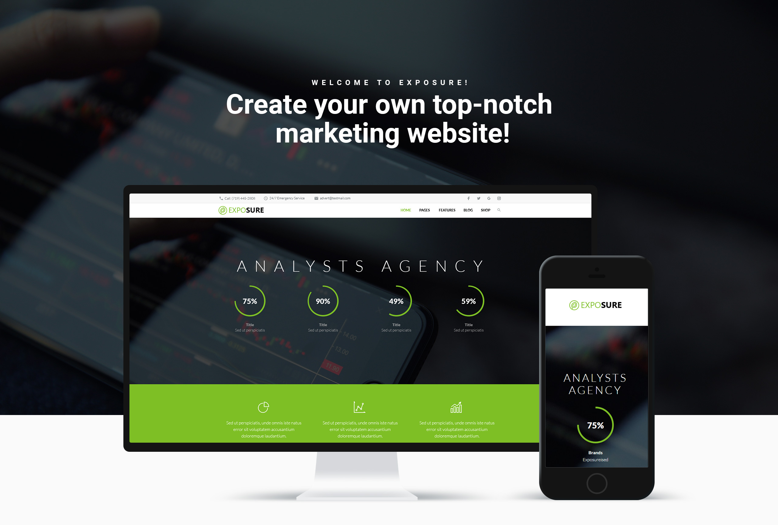 Exposure Marketing WordPress Theme 66831