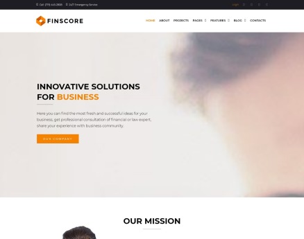Finscore - Consulting Responsive WordPress Theme