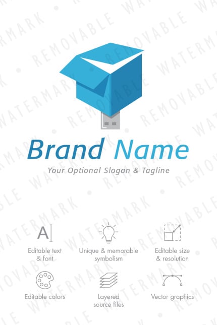 Template #66895 Data Safe Webdesign Template - Logo template Preview